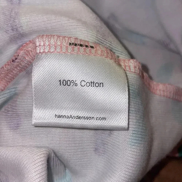 Hanna Andersson Girls Size 130 / US 8 Purple Floral Dress Long Sleeve Cotton - Picture 7 of 8